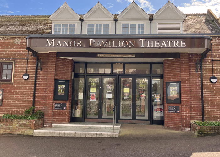 Front doors of the Manor Pavilion Theatre